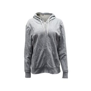 Sandro Zip-Up Hoodie in Grey Cotton
